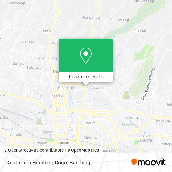 Kantorpos Bandung Dago map