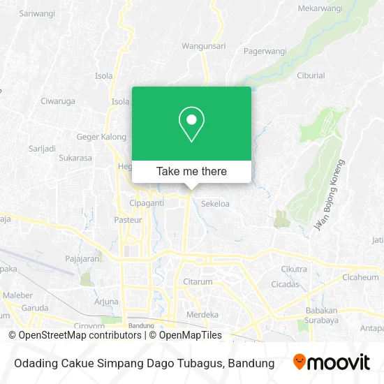 Odading Cakue Simpang Dago Tubagus map