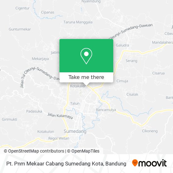 Pt. Pnm Mekaar Cabang Sumedang Kota map