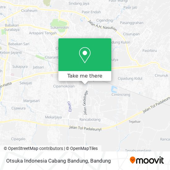 Otsuka Indonesia Cabang Bandung map