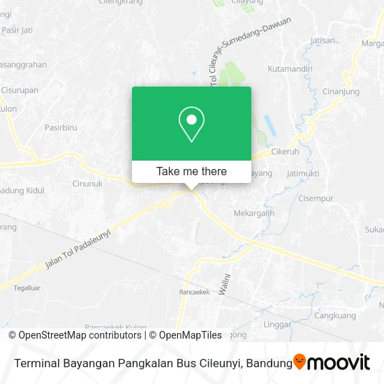 Terminal Bayangan Pangkalan Bus Cileunyi map