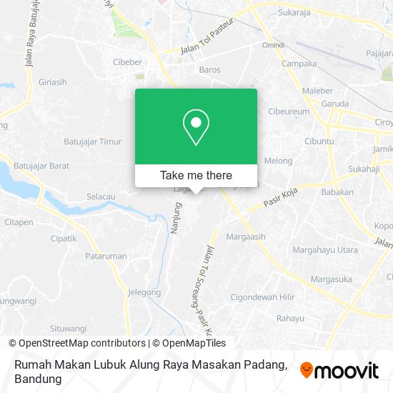 Rumah Makan Lubuk Alung Raya Masakan Padang map