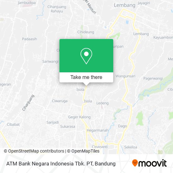 ATM Bank Negara Indonesia Tbk. PT map