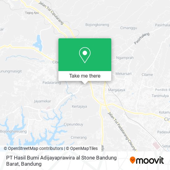 PT Hasil Bumi Adijayaprawira al Stone Bandung Barat map