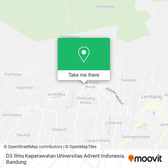 D3 Ilmu Keperawatan Universitas Advent Indonesia map