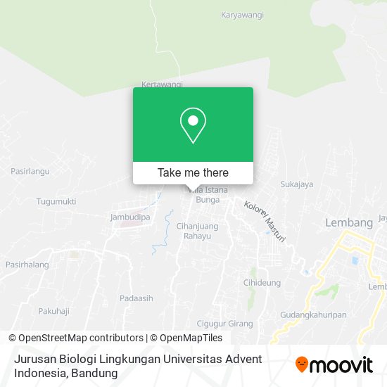 Jurusan Biologi Lingkungan Universitas Advent Indonesia map