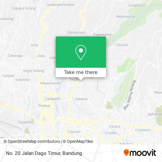 No. 20 Jalan Dago Timur map
