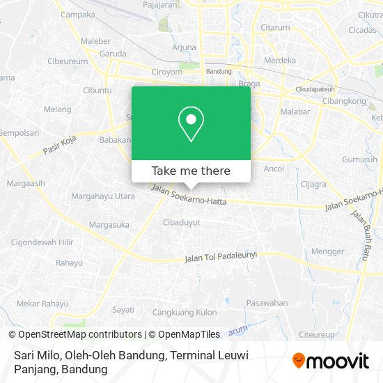 Sari Milo, Oleh-Oleh Bandung, Terminal Leuwi Panjang map