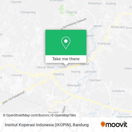 Institut Koperasi Indonesia (IKOPIN) map