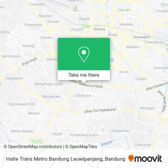 Halte Trans Metro Bandung Leuwipanjang map