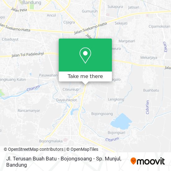 Jl. Terusan Buah Batu - Bojongsoang - Sp. Munjul map