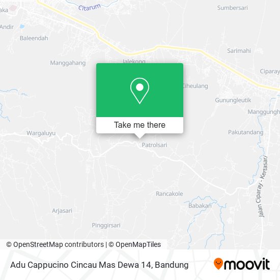 Adu Cappucino Cincau Mas Dewa 14 map