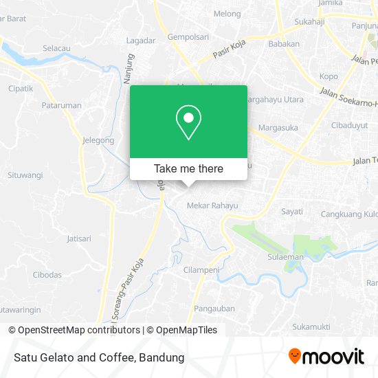 Satu Gelato and Coffee map