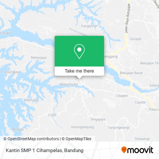 Kantin SMP 1 Cihampelas map