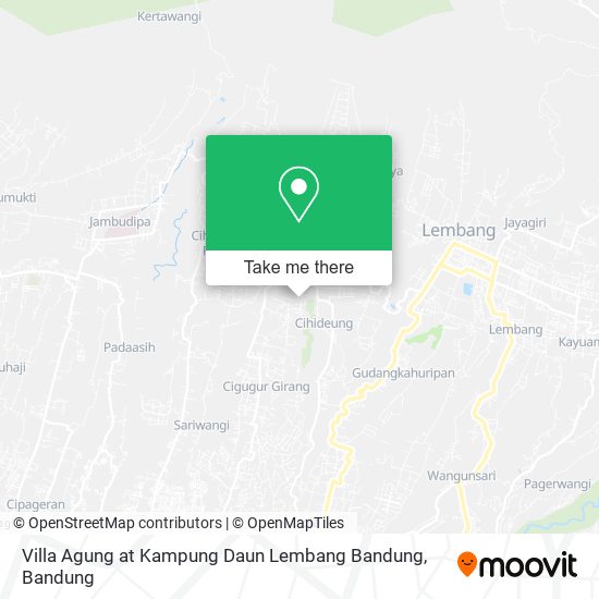 Villa Agung at Kampung Daun Lembang Bandung map