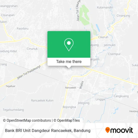 Bank BRI Unit Dangdeur Rancaekek map