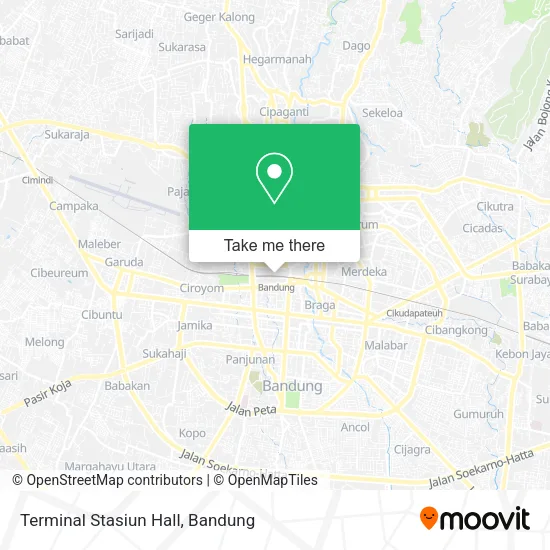 Terminal Stasiun Hall map