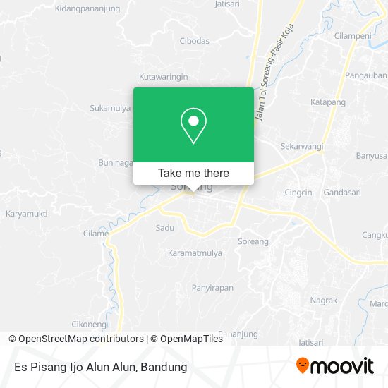 Es Pisang Ijo Alun Alun map
