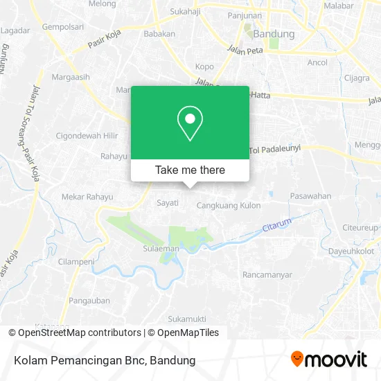 Kolam Pemancingan Bnc map