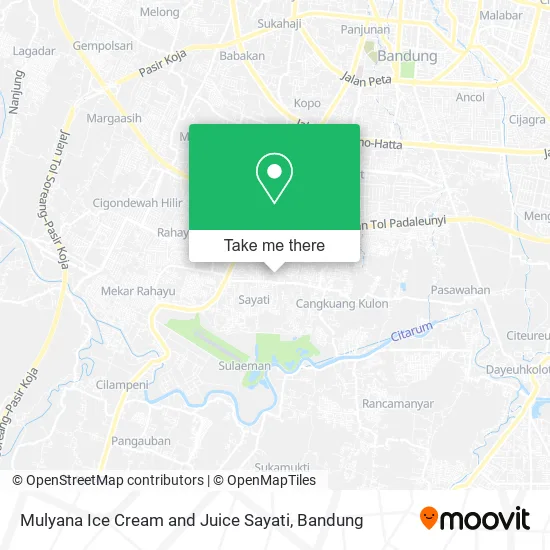Mulyana Ice Cream and Juice Sayati map