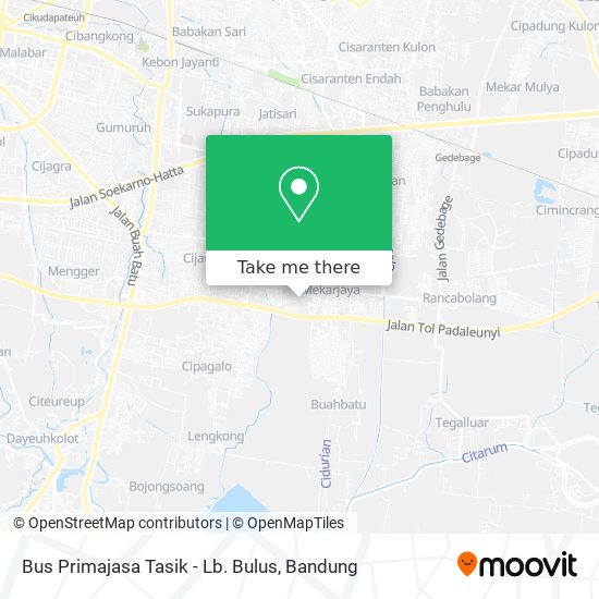 Bus Primajasa Tasik - Lb. Bulus map