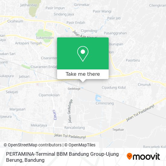 PERTAMINA-Terminal BBM Bandung Group-Ujung Berung map