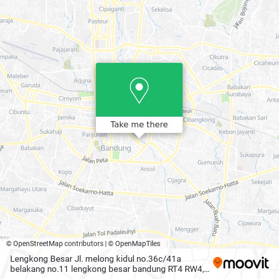 Lengkong Besar Jl. melong kidul no.36c / 41a belakang no.11 lengkong besar bandung RT4 RW4 map