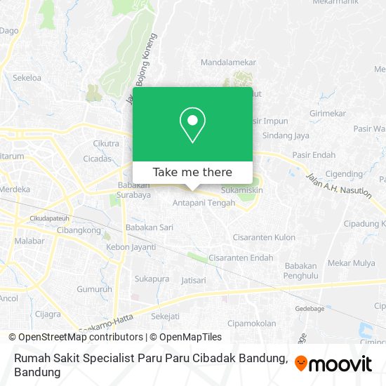 Rumah Sakit Specialist Paru Paru Cibadak Bandung map