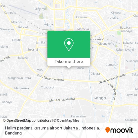 Halim perdana kusuma  airport Jakarta , indonesia map