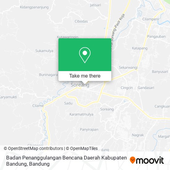 Badan Penanggulangan Bencana Daerah Kabupaten Bandung map