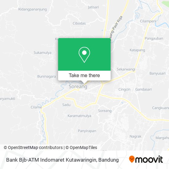 Bank Bjb-ATM Indomaret Kutawaringin map