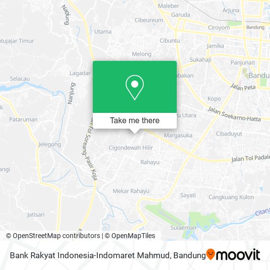 Bank Rakyat Indonesia-Indomaret Mahmud map