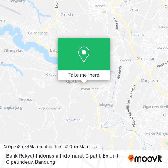 Bank Rakyat Indonesia-Indomaret Cipatik Ex Unit Cipeundeuy map