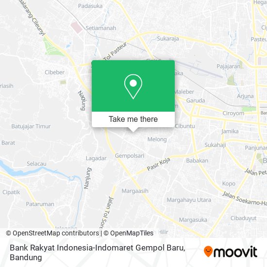 Bank Rakyat Indonesia-Indomaret Gempol Baru map