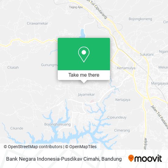 Bank Negara Indonesia-Pusdikav Cimahi map