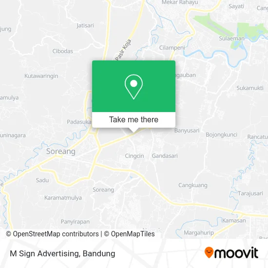 M Sign Advertising map