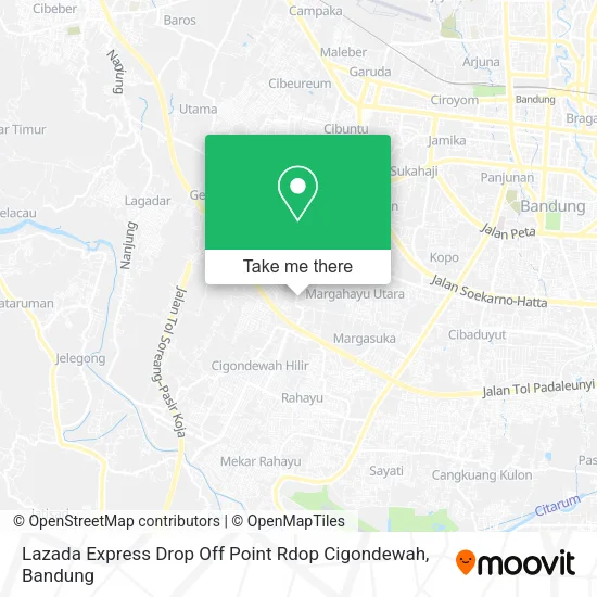 Lazada Express Drop Off Point Rdop Cigondewah map