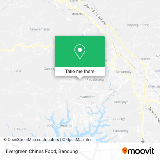 Evergreen Chines Food map