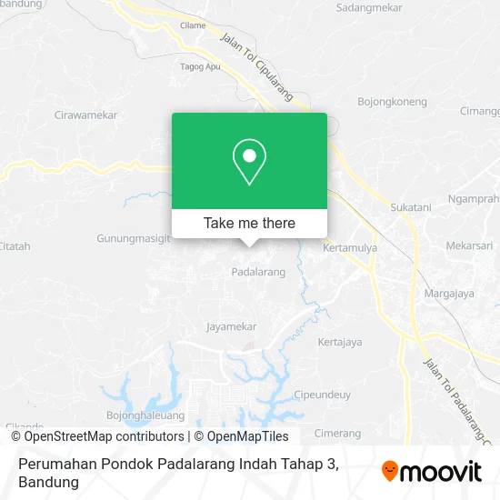 Perumahan Pondok Padalarang Indah Tahap 3 map