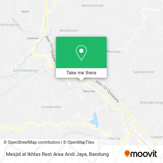 Mesjid al Ikhlas Rest Area Andi Jaya map