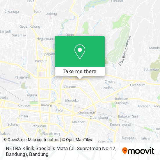 NETRA Klinik Spesialis Mata (Jl. Supratman No.17, Bandung) map