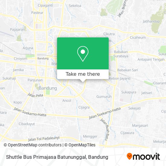 Shuttle Bus Primajasa Batununggal map