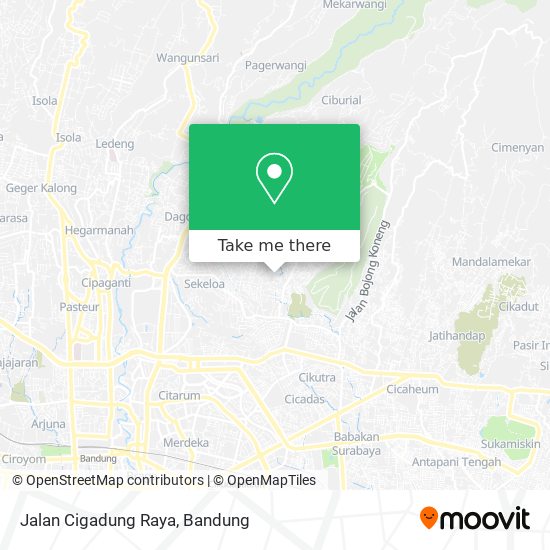 Jalan Cigadung Raya map