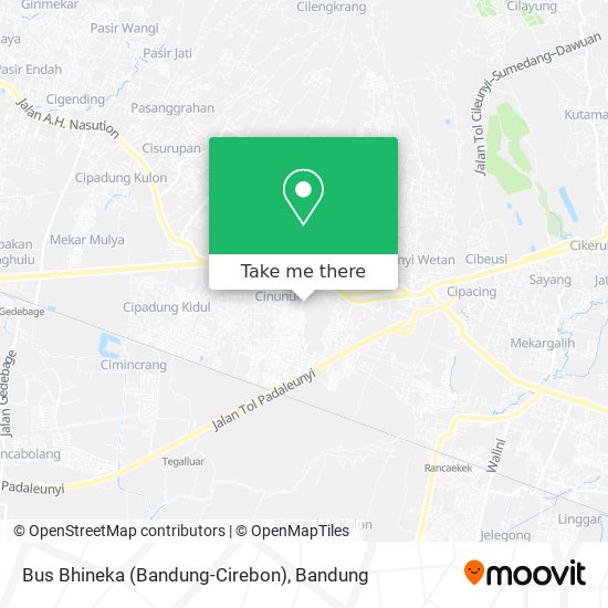 Bus Bhineka (Bandung-Cirebon) map