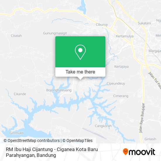 RM Ibu Haji Cijantung - Ciganea Kota Baru Parahyangan map