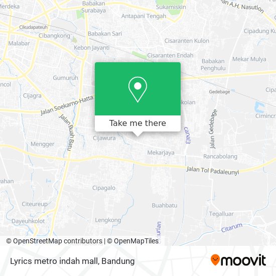 Lyrics metro indah mall map