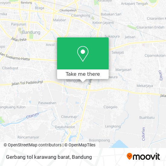 Gerbang tol karawang barat map