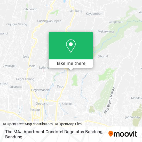 The MAJ Apartment Condotel Dago atas Bandung map