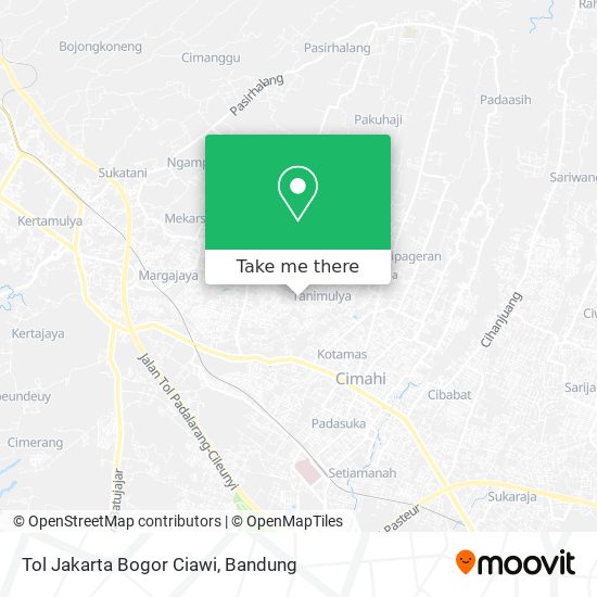 Tol Jakarta Bogor Ciawi map