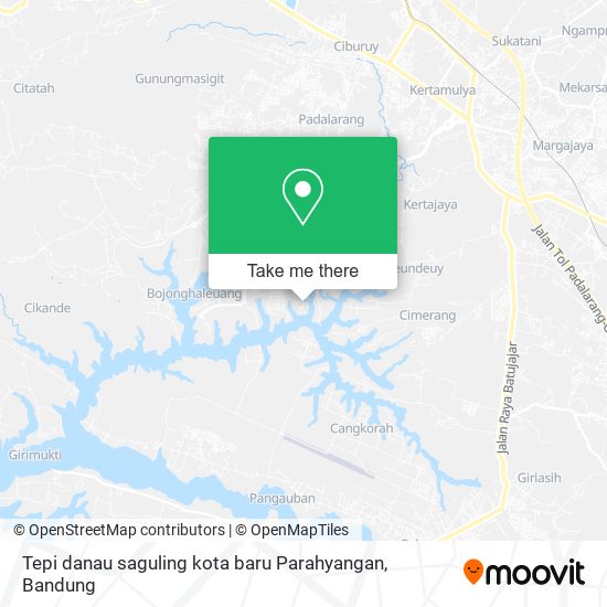Tepi danau saguling kota baru Parahyangan map